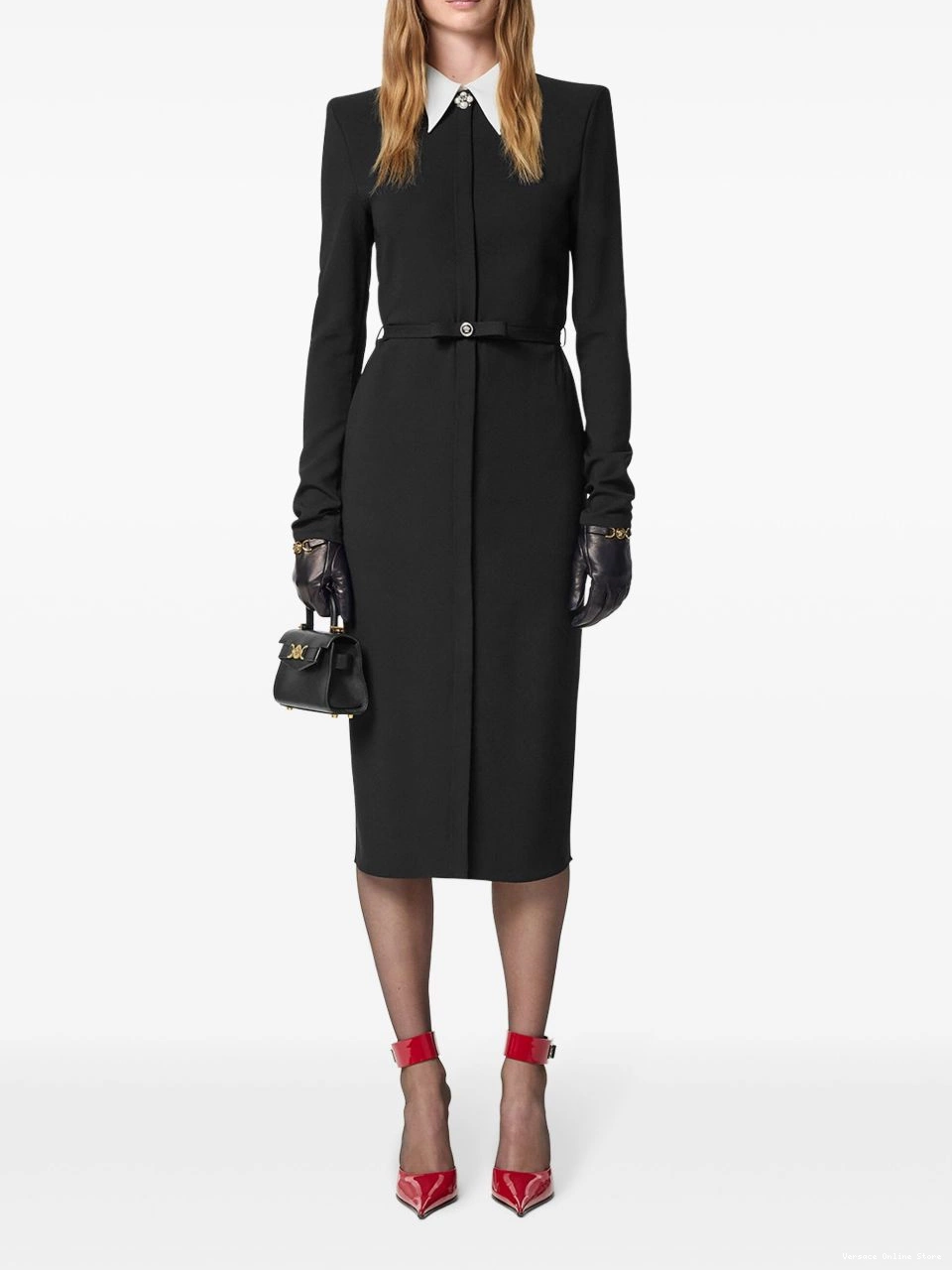 Cheap Women Versace dress midi pearl-detailing 0429